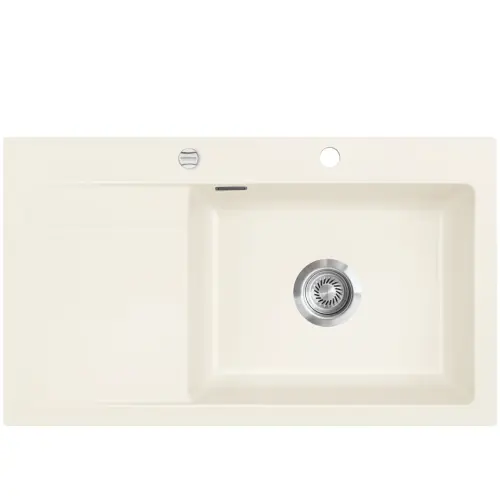 Stema 86 SL Jasmin 19 prawa komora zlewozmywak ceramiczny PROMO - Zlewozmywaki 1 komora z ociekaczem - Zlewozmywaki ceramiczne SystemCeram
